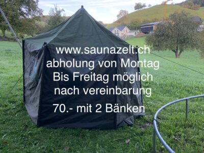 Saunazelt zu vermieten